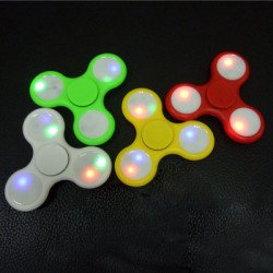Auto LED Light Up Fidget Spinner Stress Reducer Toy for ADHD and Autism (Mix)